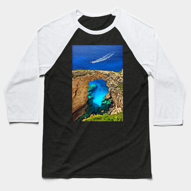 Rocky gate to the Ionian Sea Baseball T-Shirt by Cretense72